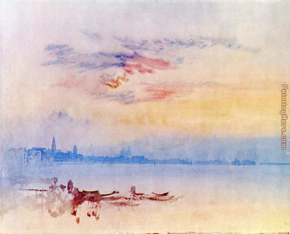 Joseph Mallord William Turner Venice Looking East from the Guidecca Sunrise